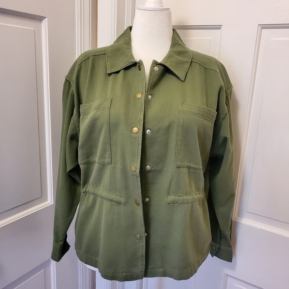 NWT Lucky Brand Army Green Spring/Fall Jacket Size Large, Retail $169.00